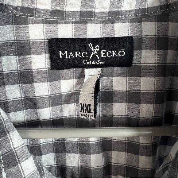 Marc Ecko Cut & Sew Mens Short Sleeve Plaid Button Up Shirt 0629 - Picture 4 of 12